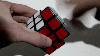 animation of a rubik's cube twisting